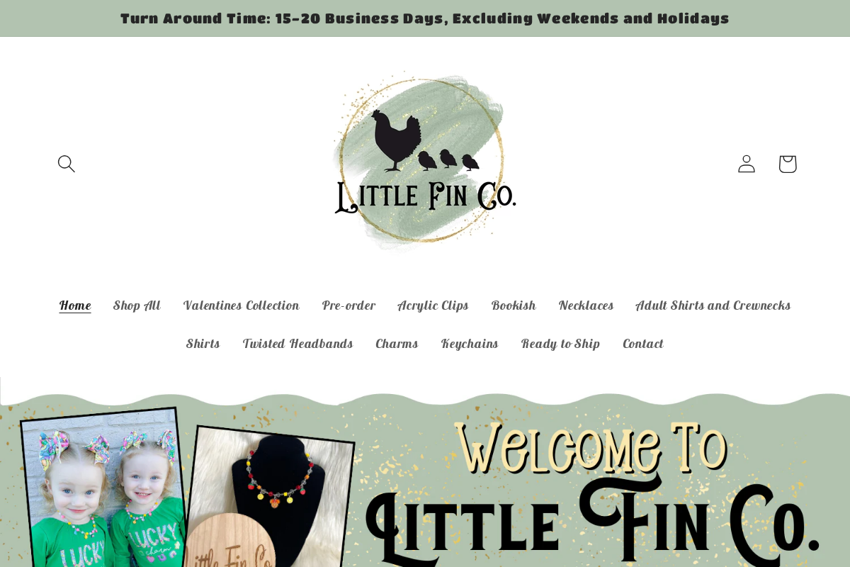 Little Fin Co homepage screenshot