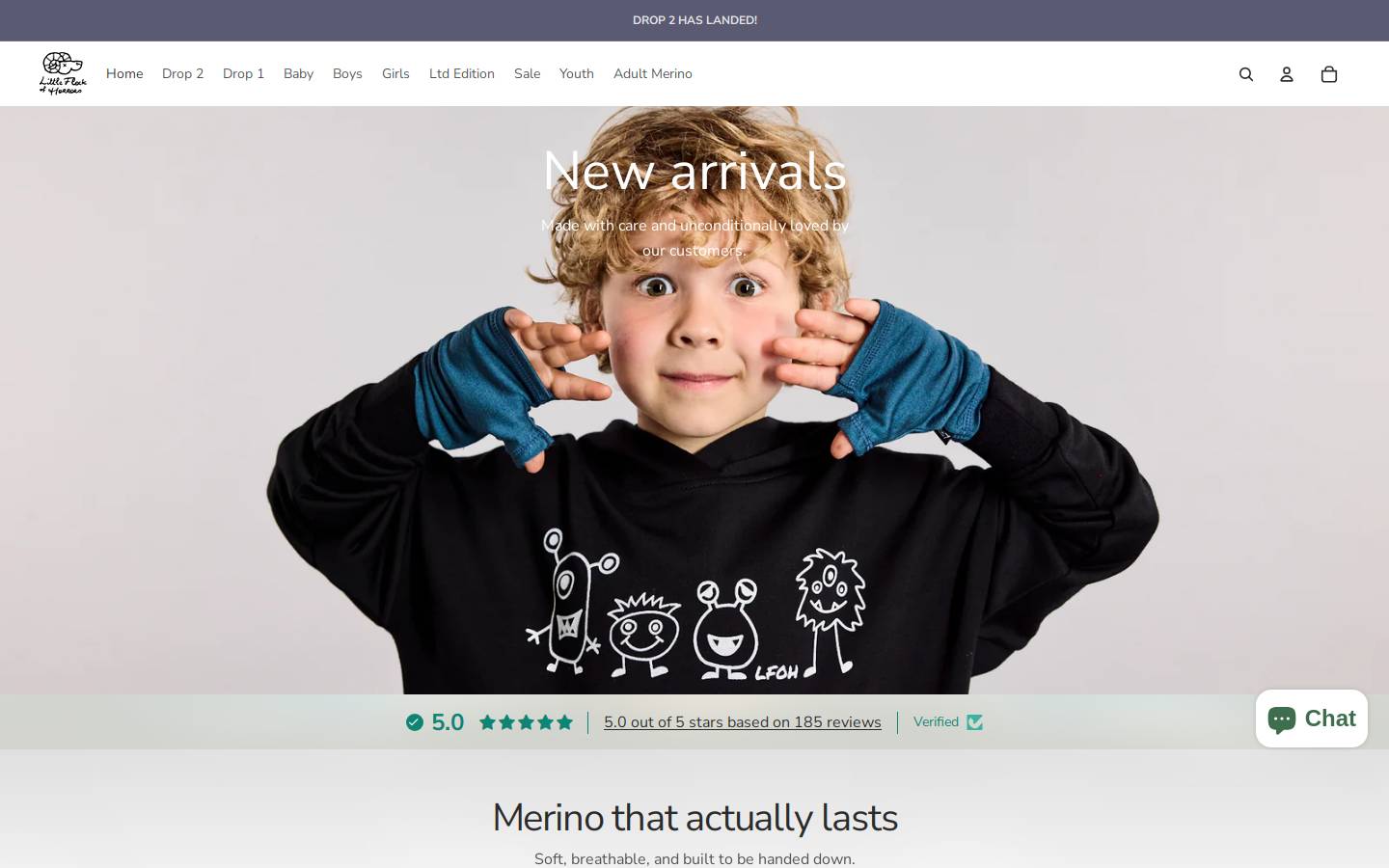 littleflockofhorrors.com homepage screenshot