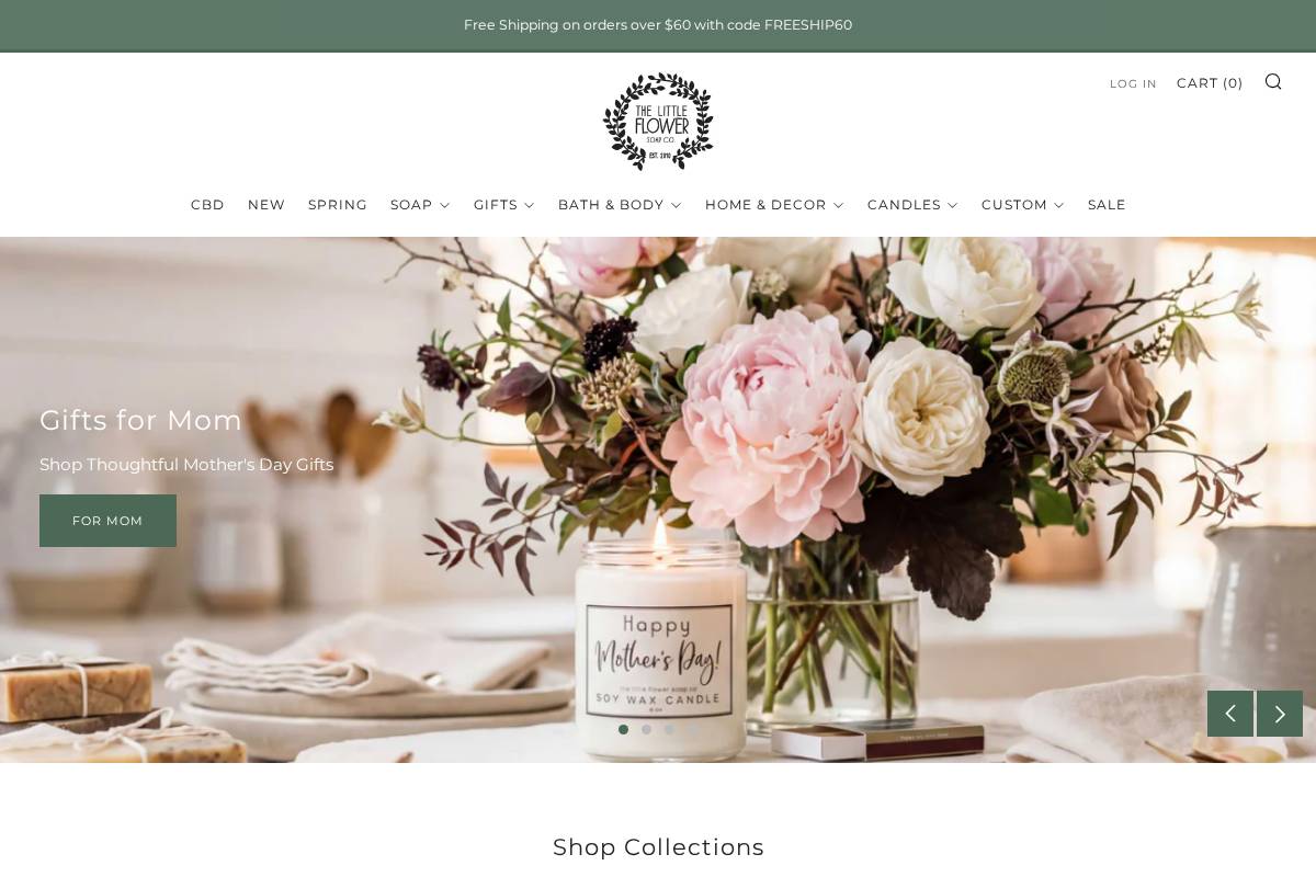 Little Flower Soap Co homepage screenshot
