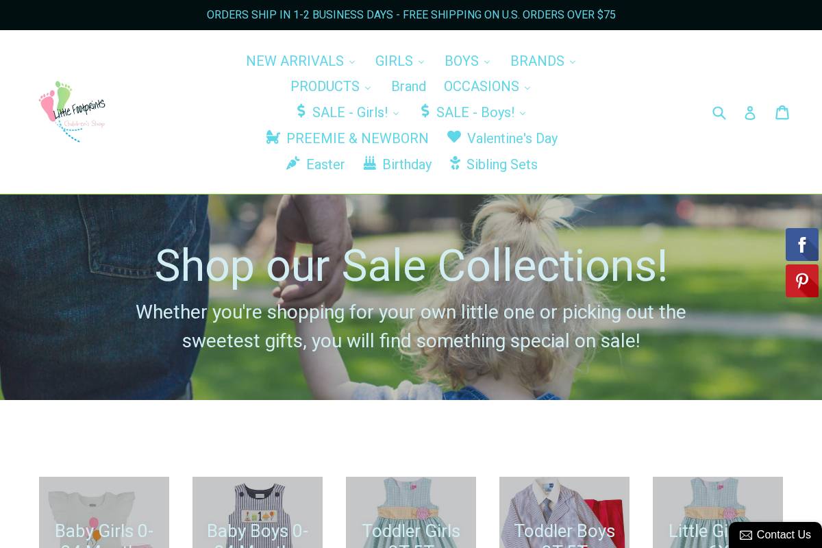 littlefootprints.shop homepage screenshot