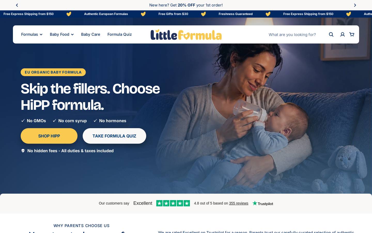 Little Formula homepage screenshot