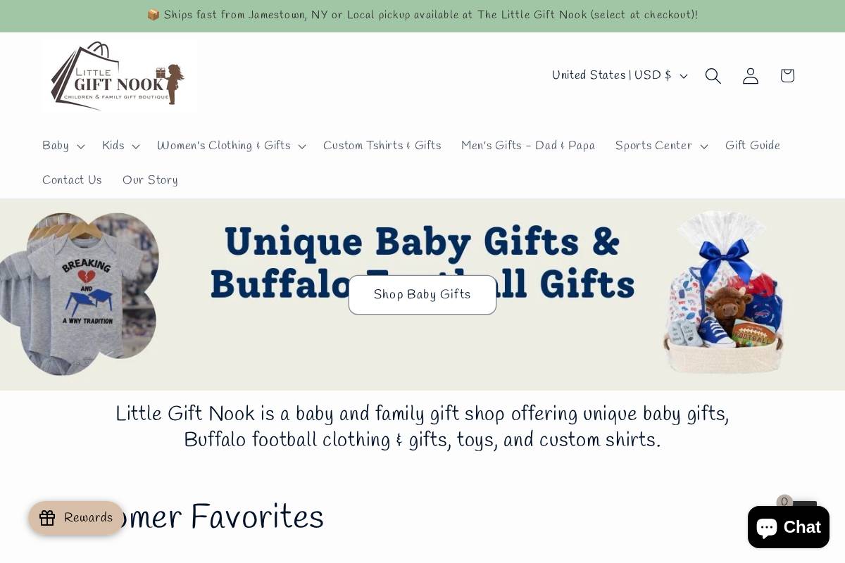 littlegiftnook.com homepage screenshot