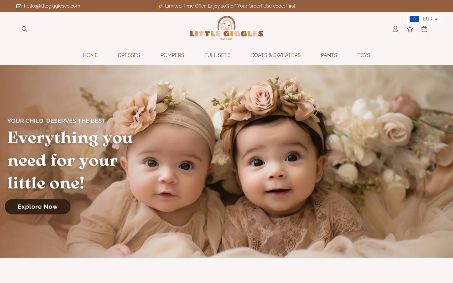 littlegigglesco.com homepage screenshot