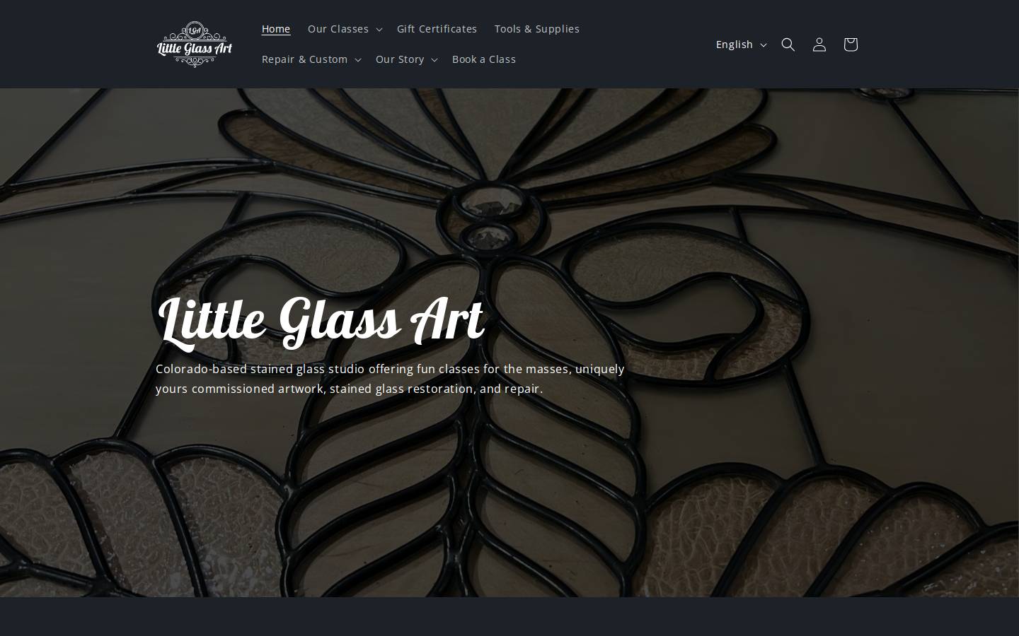 Little Glass Art homepage screenshot