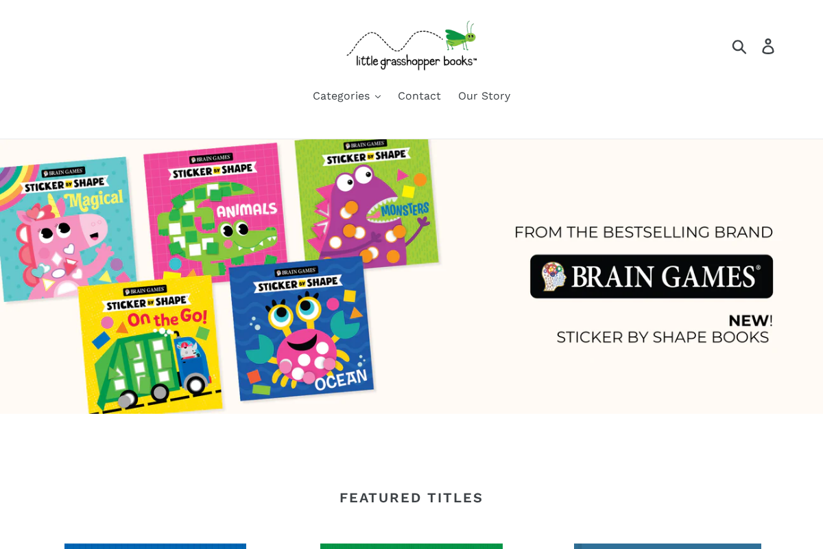 littlegrasshopperbooks.com homepage screenshot