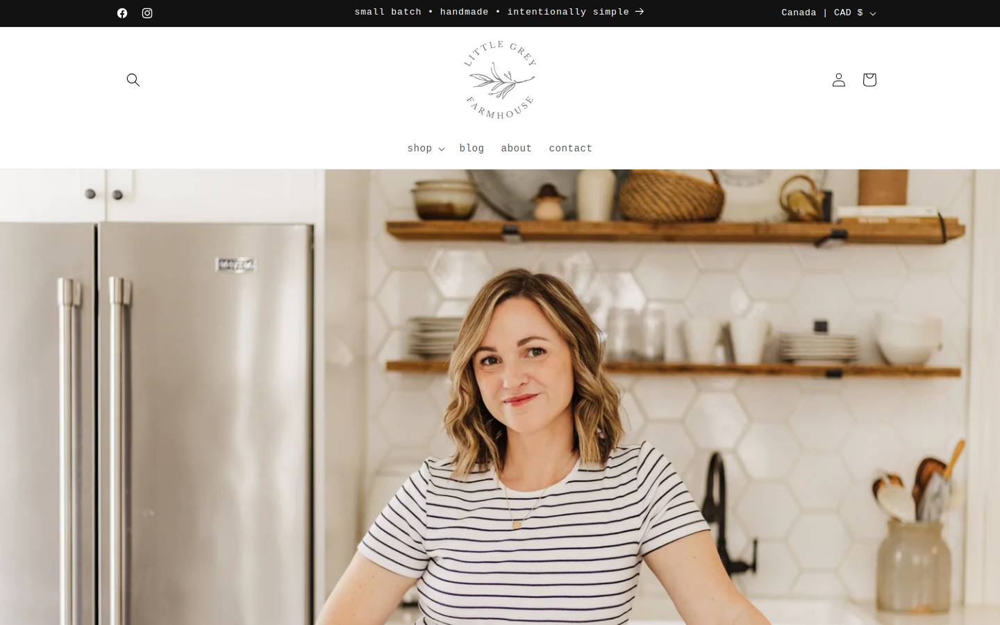 littlegreyfarmhouse.com homepage screenshot