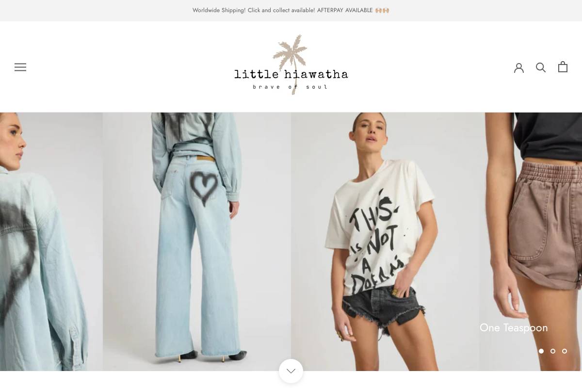 littlehiawathaboutique.com homepage screenshot