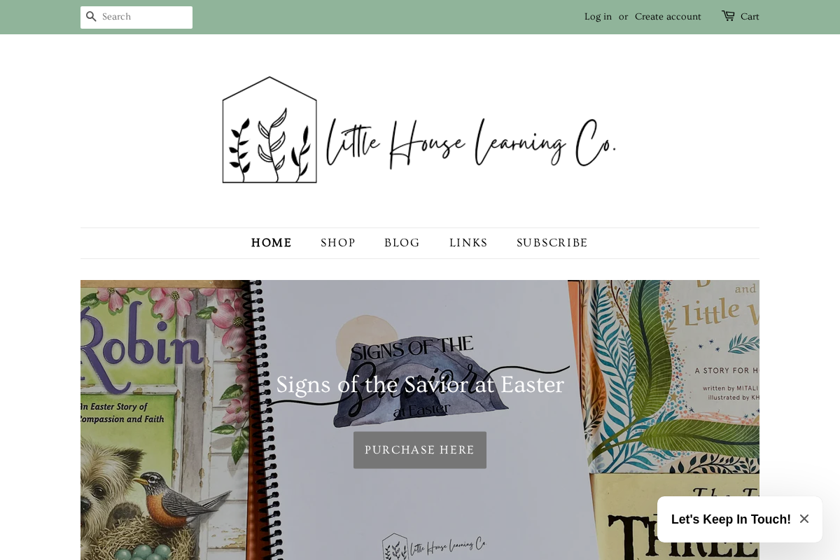 Little House Learning Co. homepage screenshot