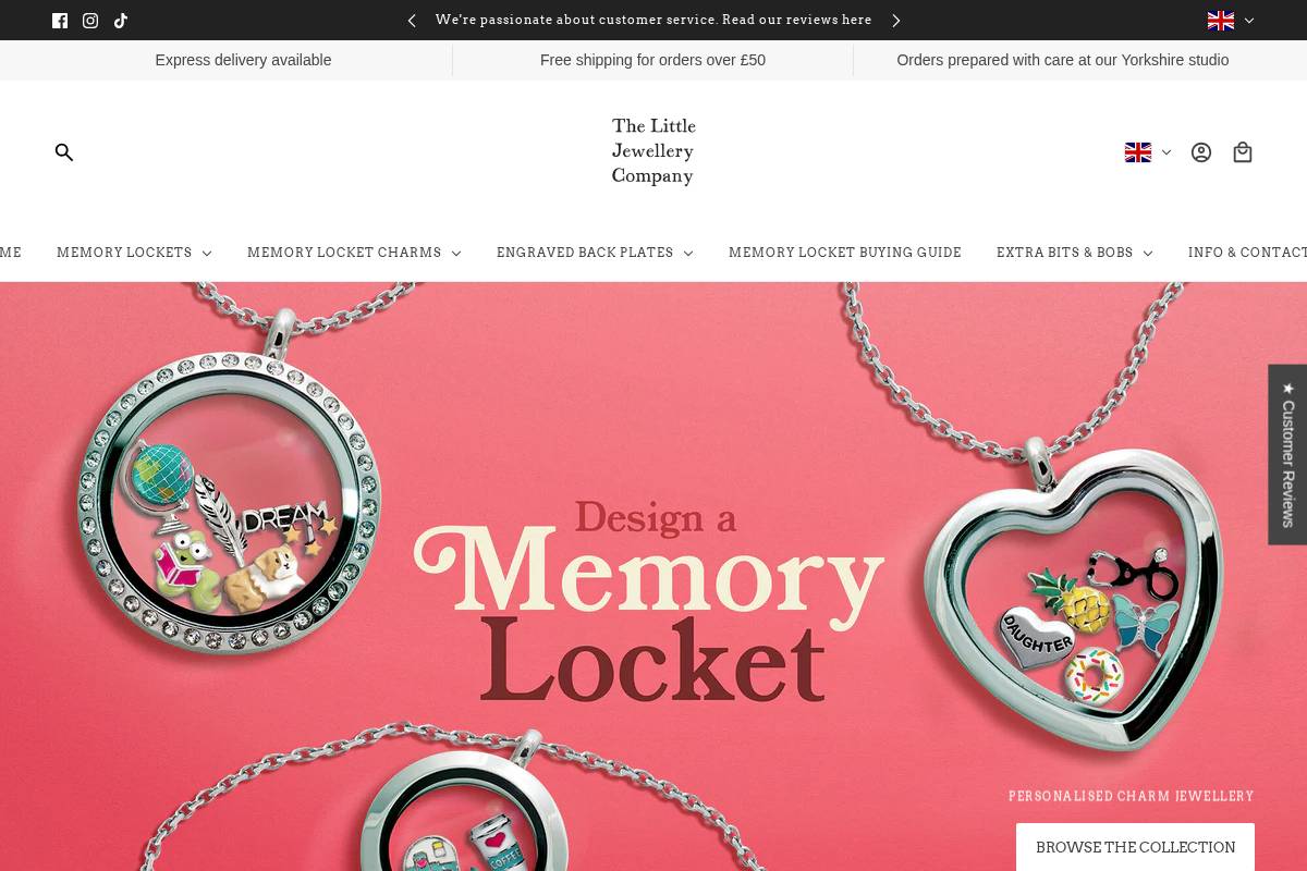 The Little Jewellery Company homepage screenshot