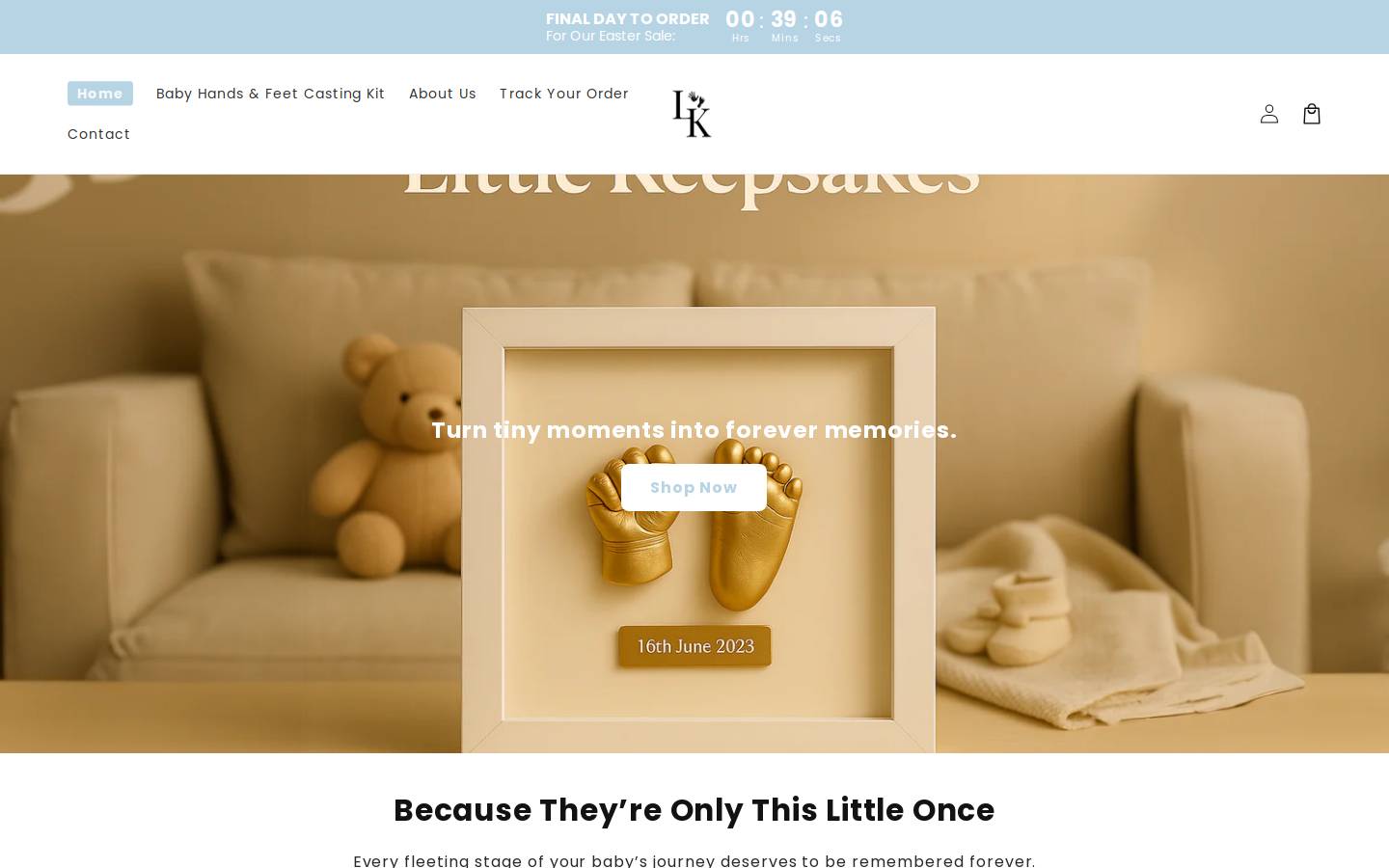 littlekeepsakes.com homepage screenshot
