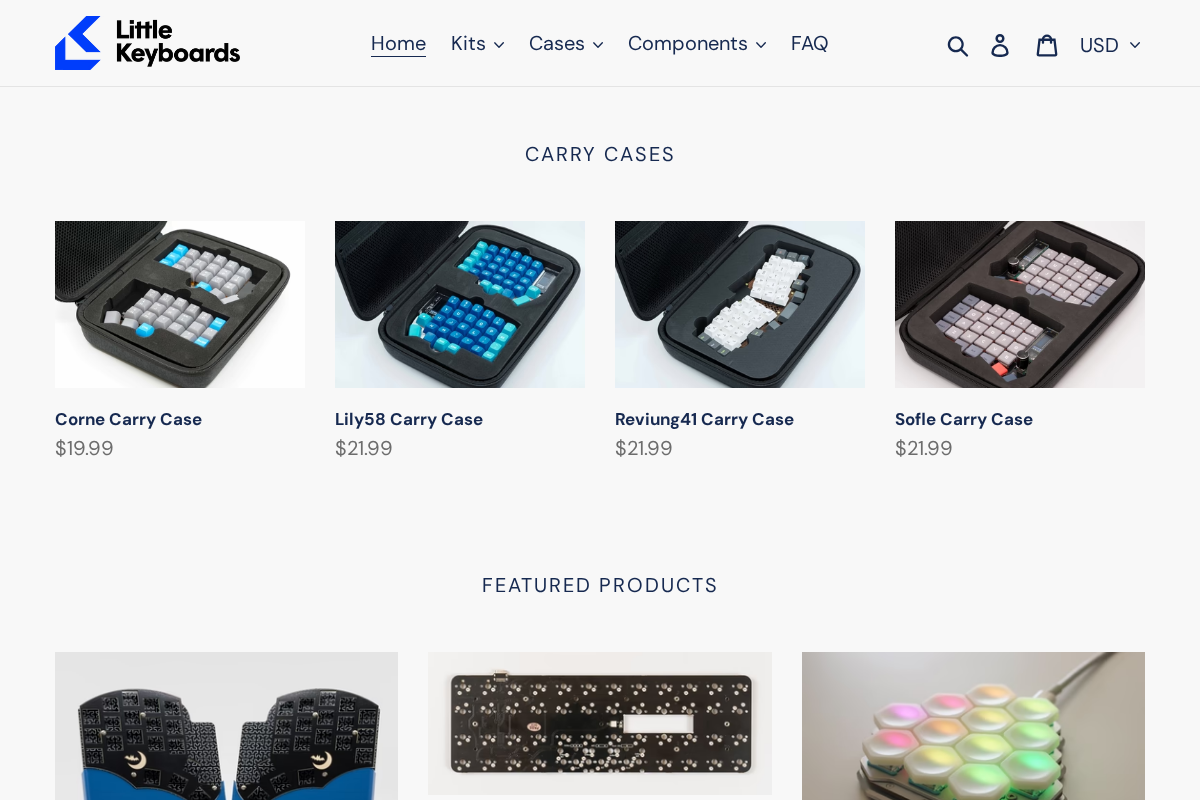 Little Keyboards homepage screenshot