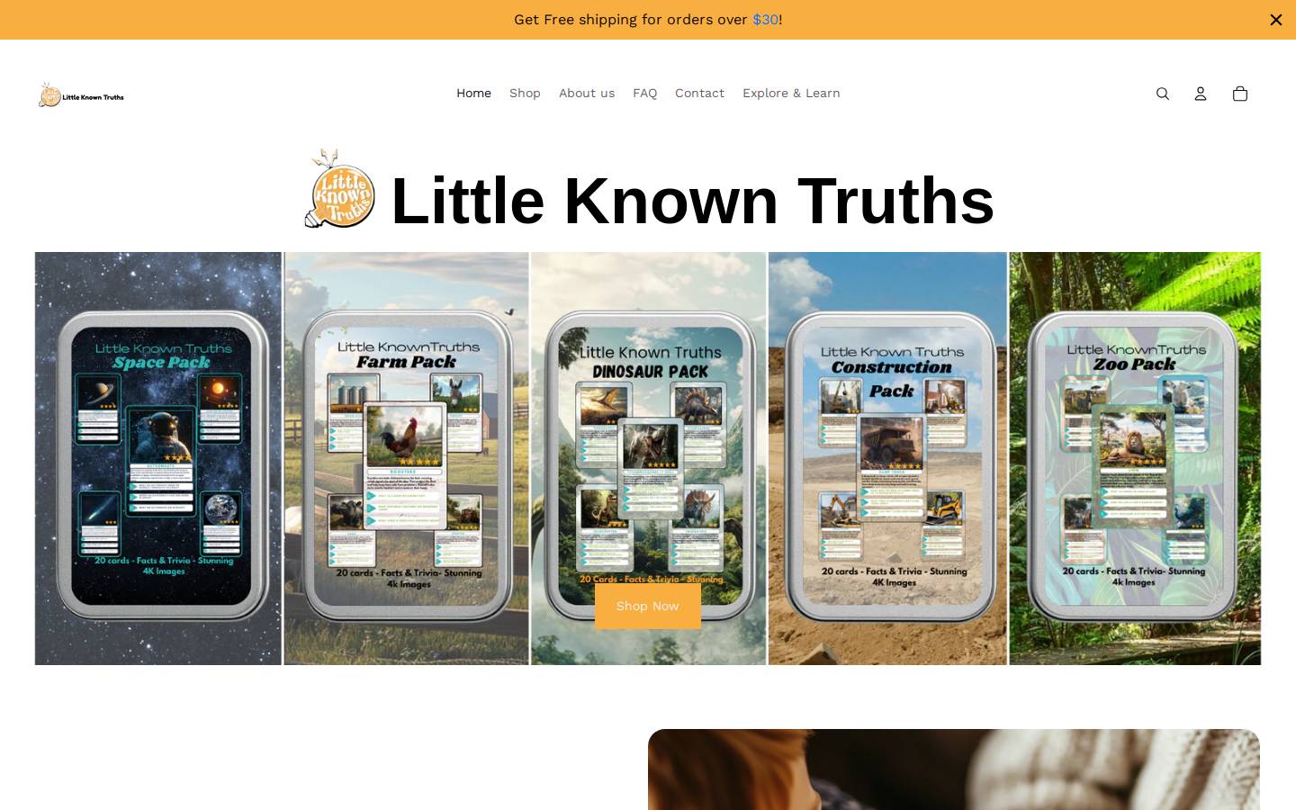 littleknowntruth.com homepage screenshot