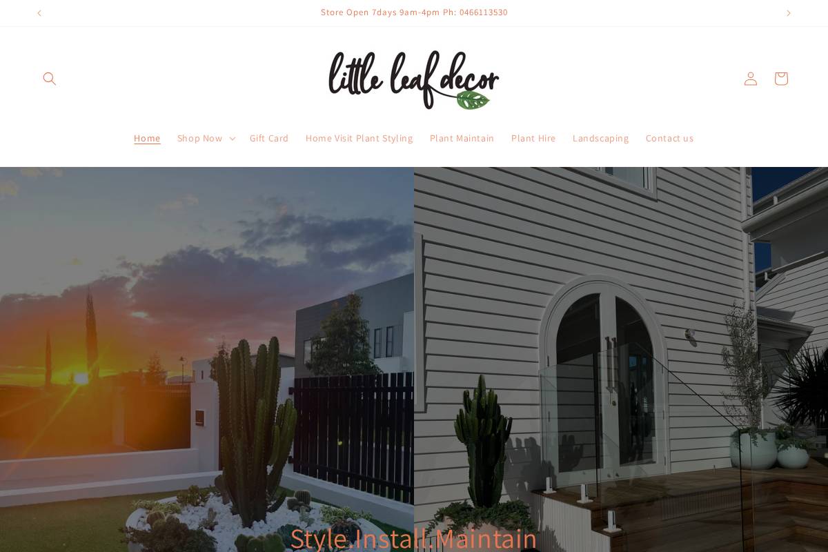 littleleafdecor.com homepage screenshot