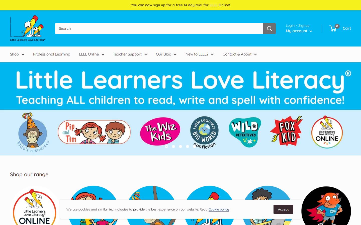 littlelearnersloveliteracy.com.au homepage screenshot