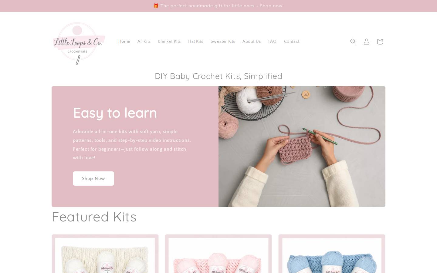 littleloopsandco.com homepage screenshot