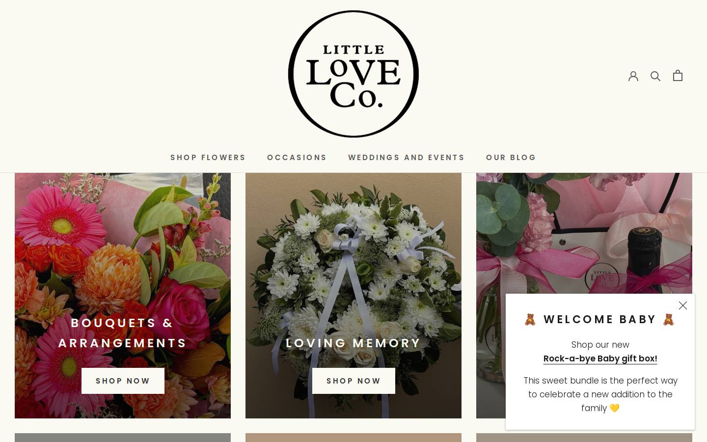 littleloveco.net.au homepage screenshot