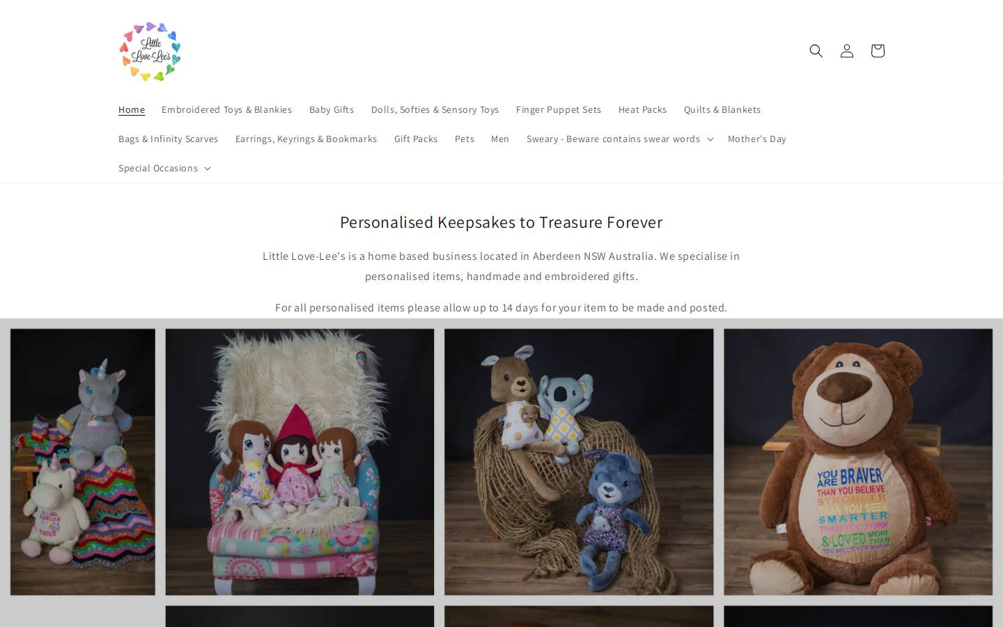 littlelovelees.com homepage screenshot