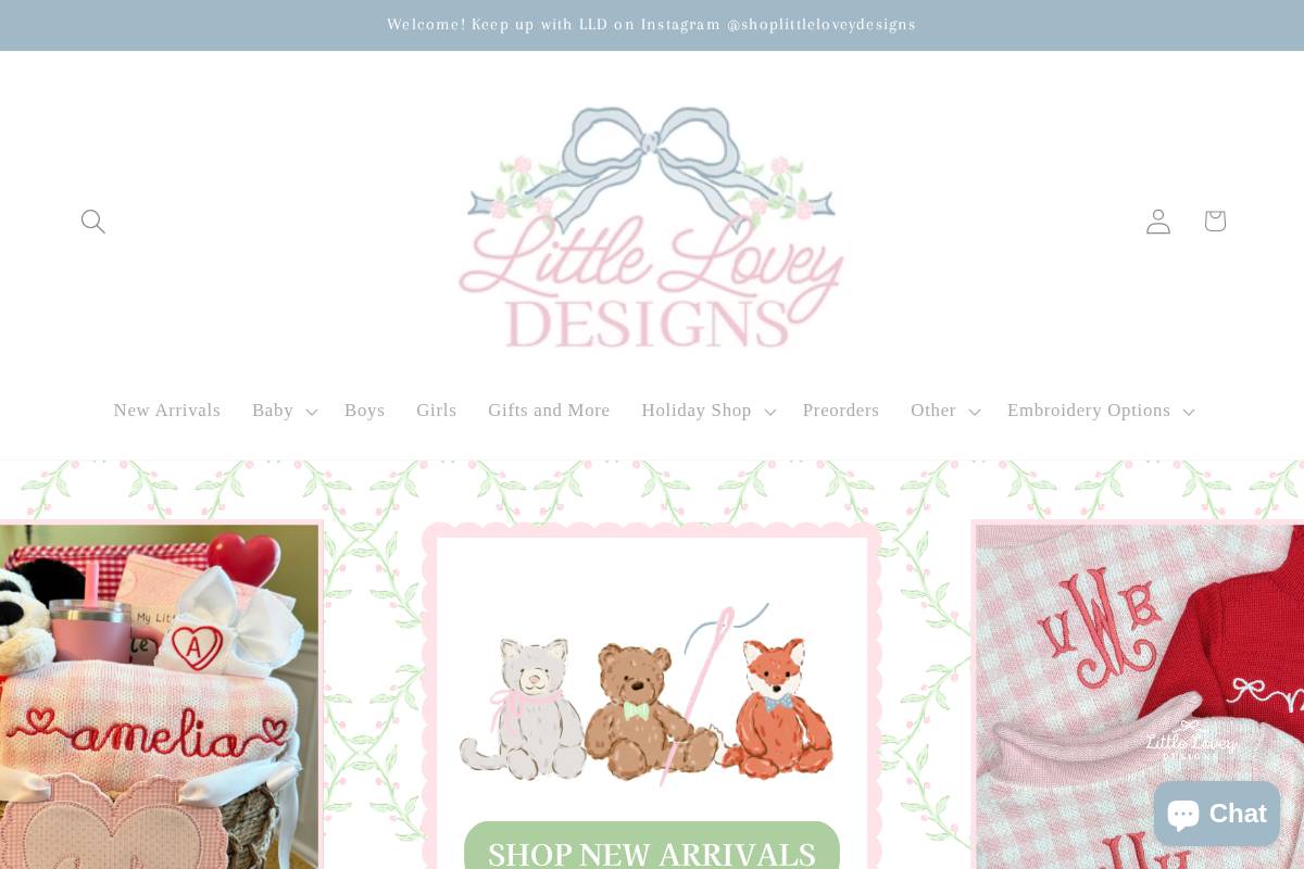 littleloveydesigns.com homepage screenshot