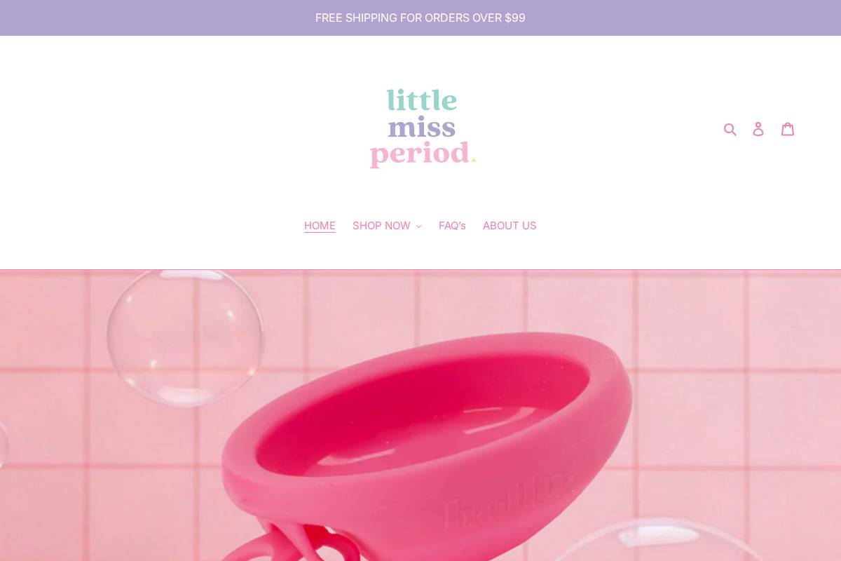 littlemissperiod.com homepage screenshot