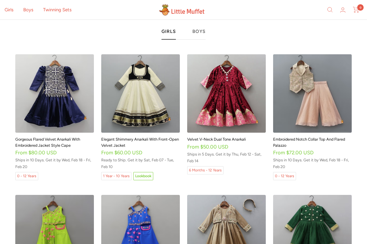 Little Muffet homepage screenshot