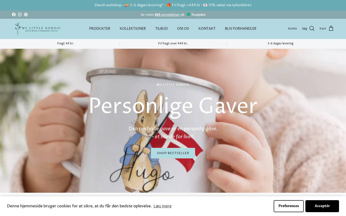 Mylittlenordic homepage screenshot