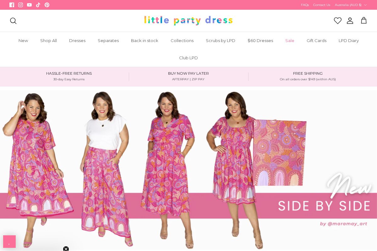 Little Party Dress homepage screenshot
