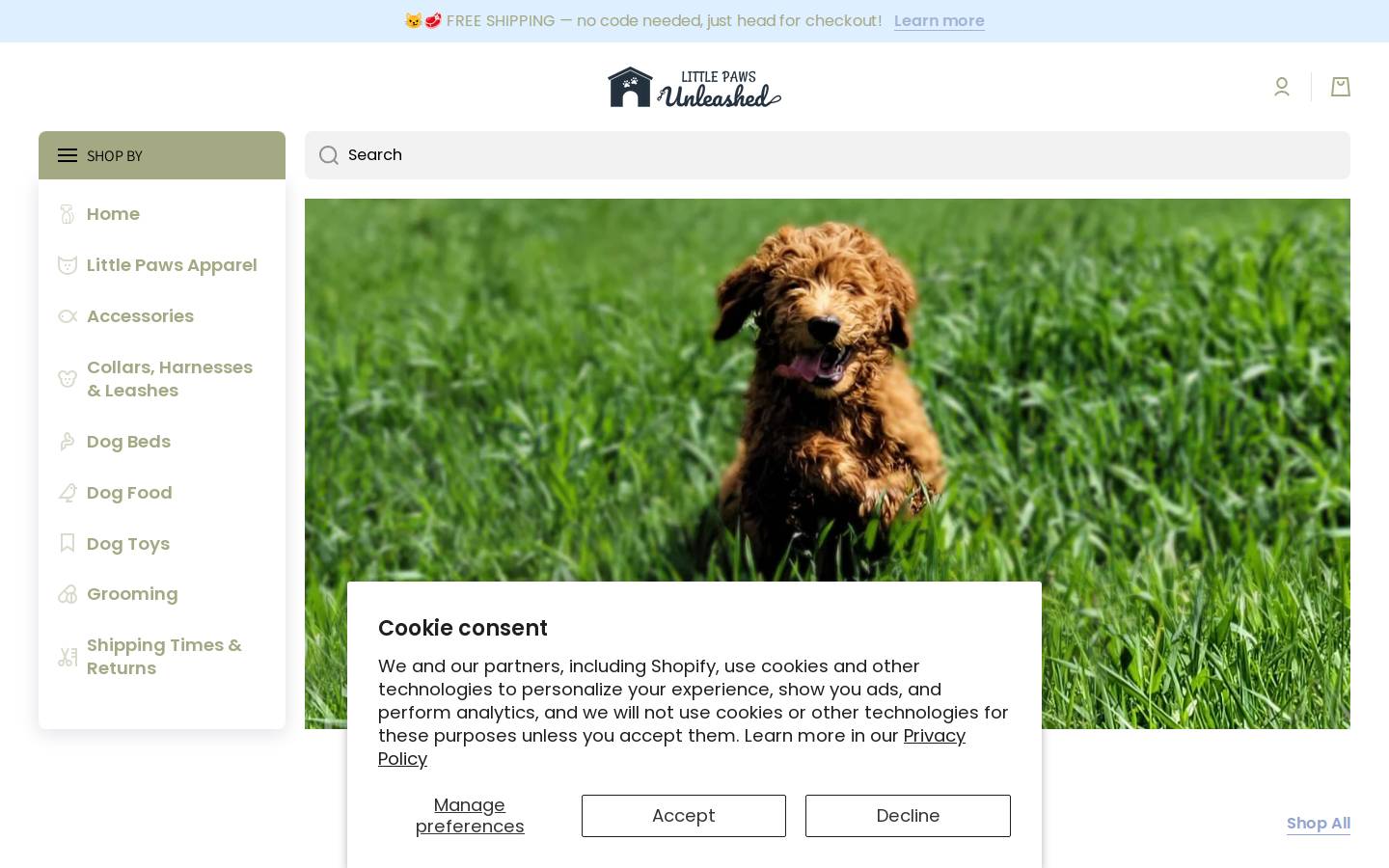 littlepawsunleashed.com homepage screenshot