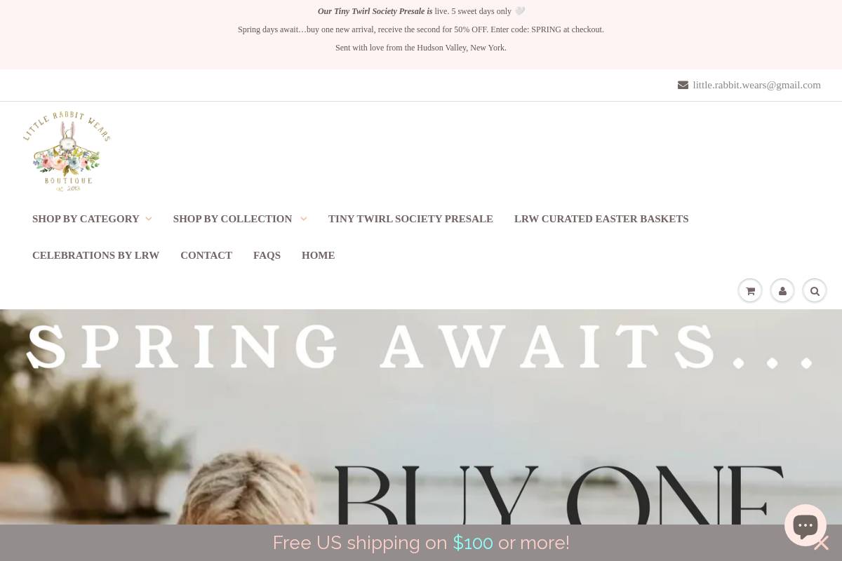 littlerabbitwears.com homepage screenshot