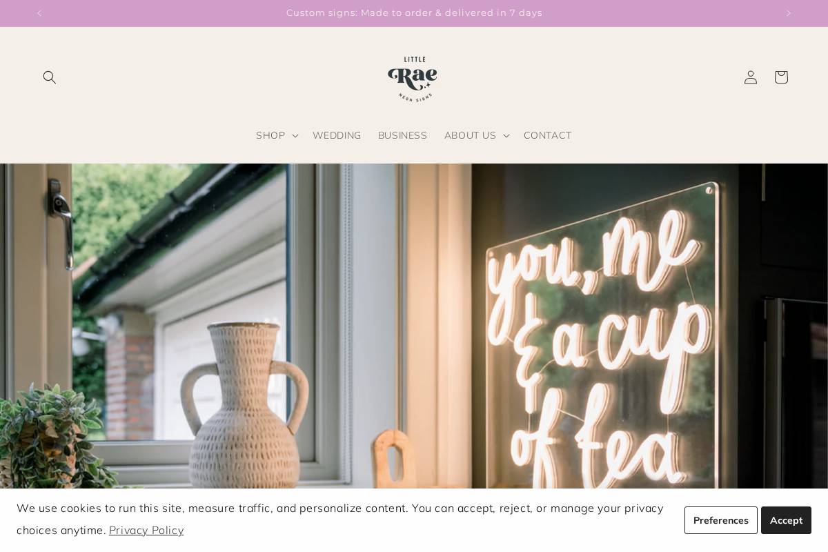 Little Rae Neon Signs homepage screenshot