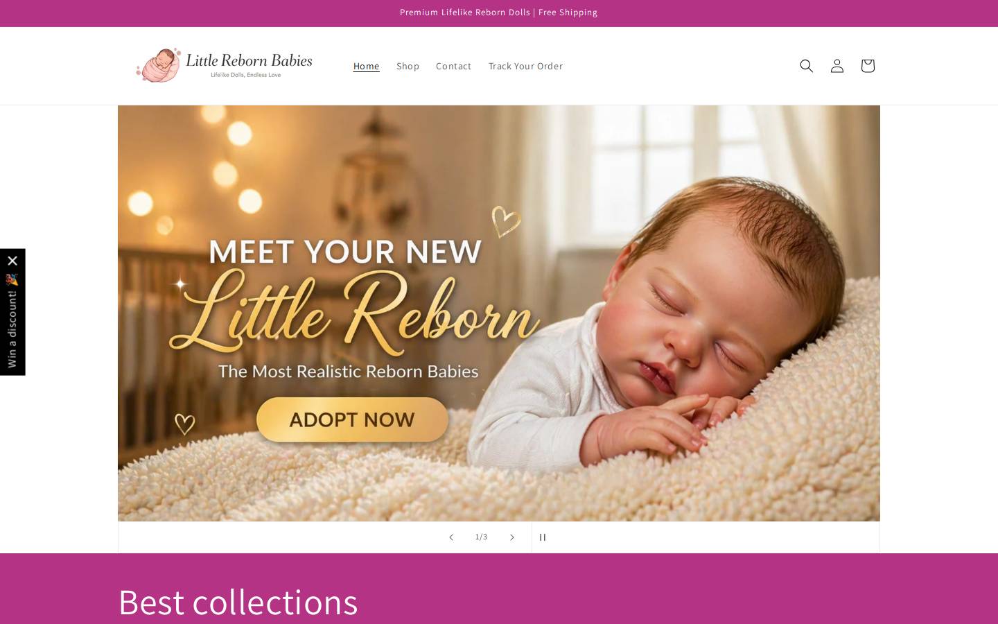littlerebornbabies.com homepage screenshot