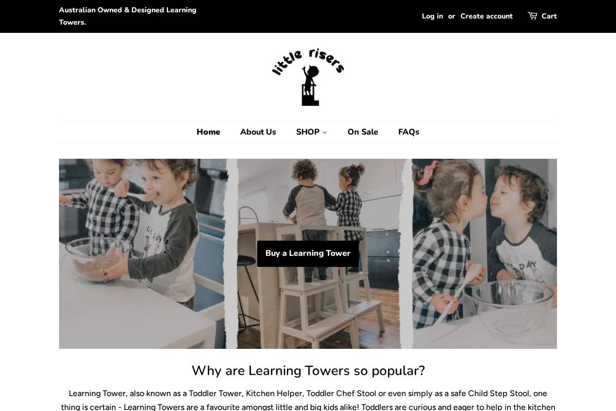 littlerisers.com.au homepage screenshot