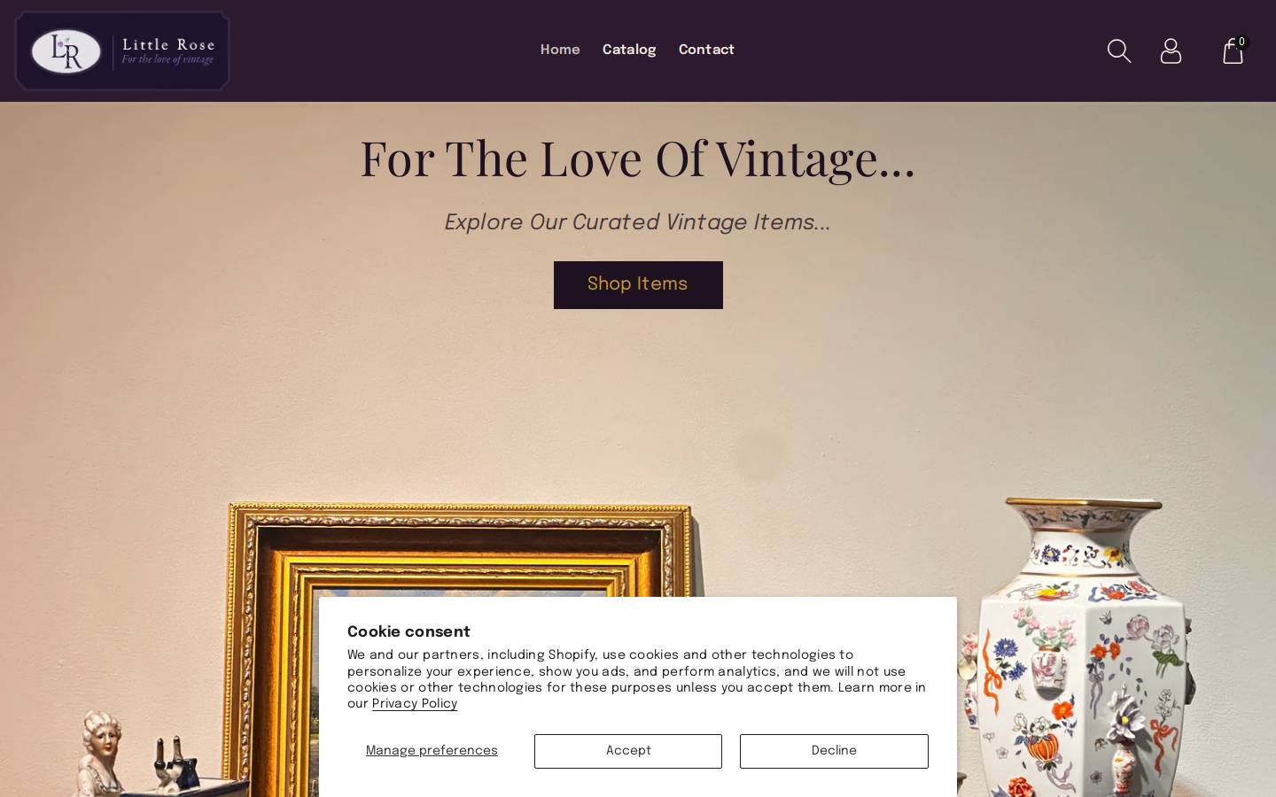 littlerose-vintage.com homepage screenshot