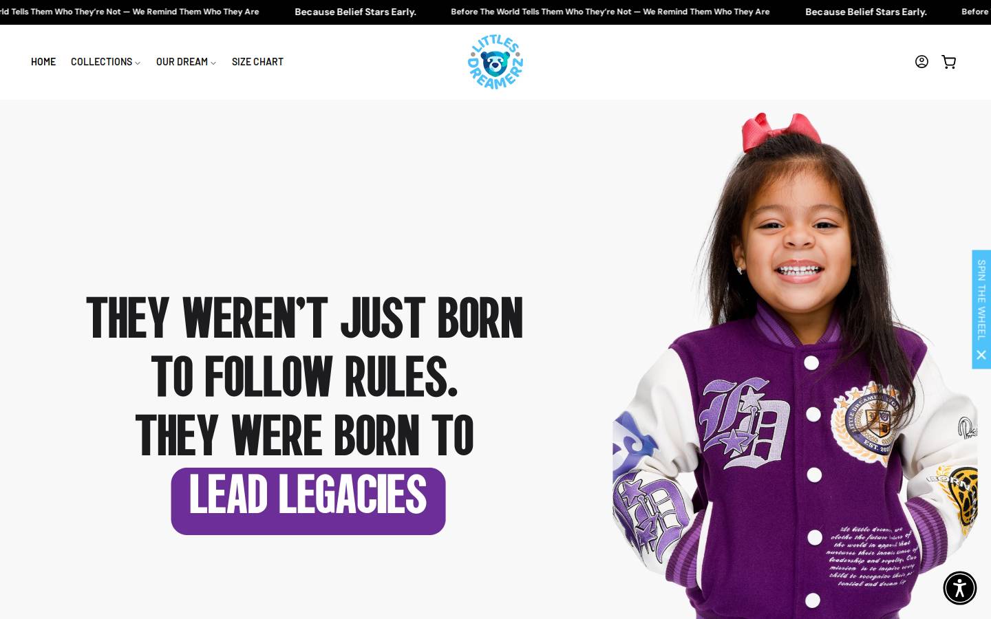 littlesdreamerz.com homepage screenshot