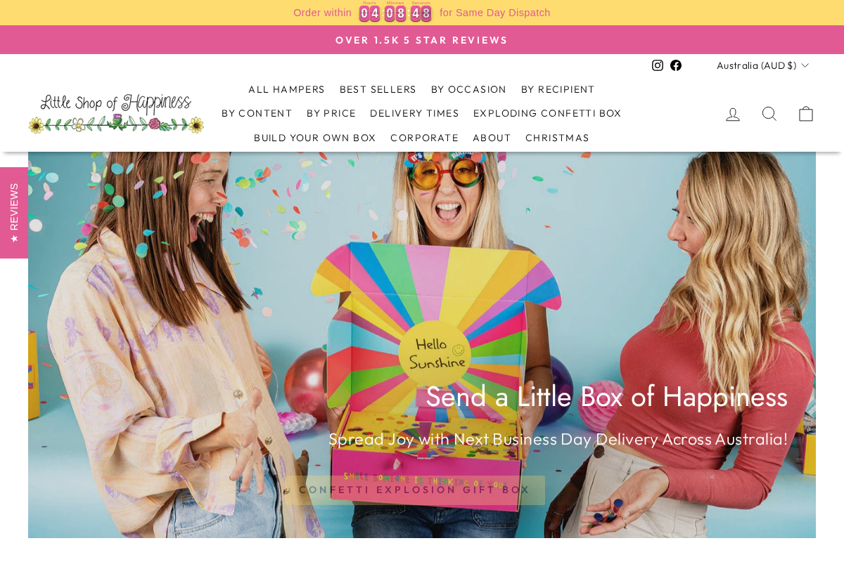 Little Shop of Happiness homepage screenshot