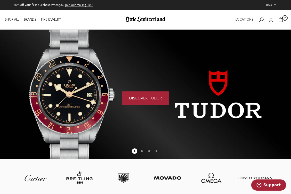 Little Switzerland homepage screenshot