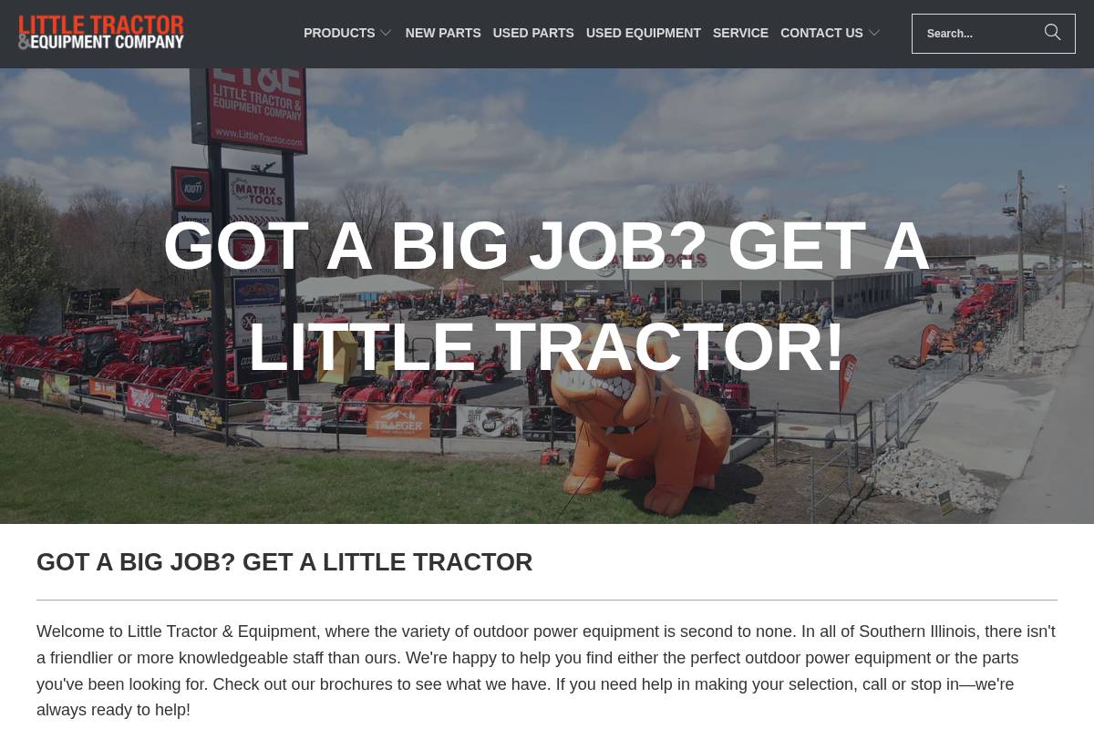 Little Tractor & Equipment Co. homepage screenshot