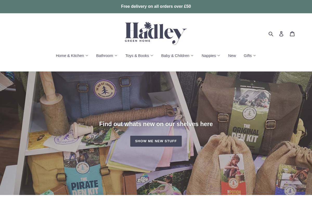 Hadley Green Home homepage screenshot