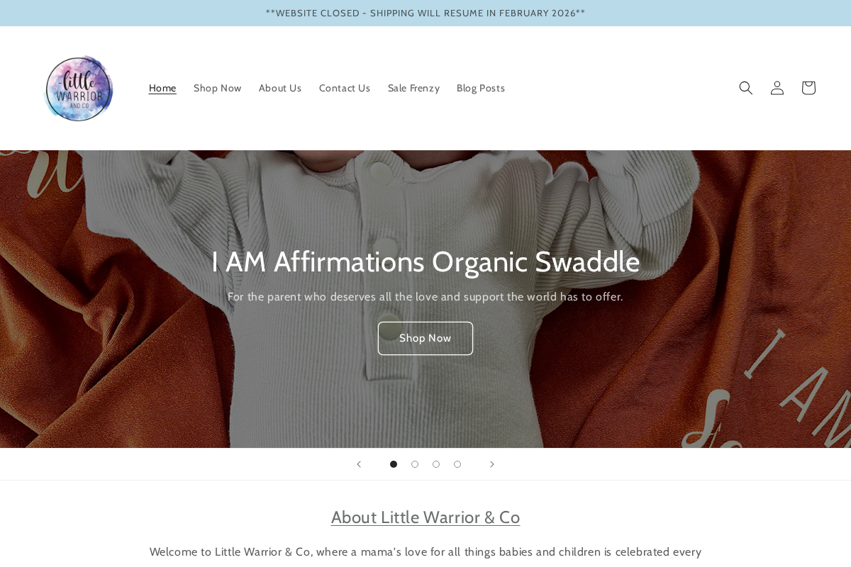 Little Warrior & Co homepage screenshot