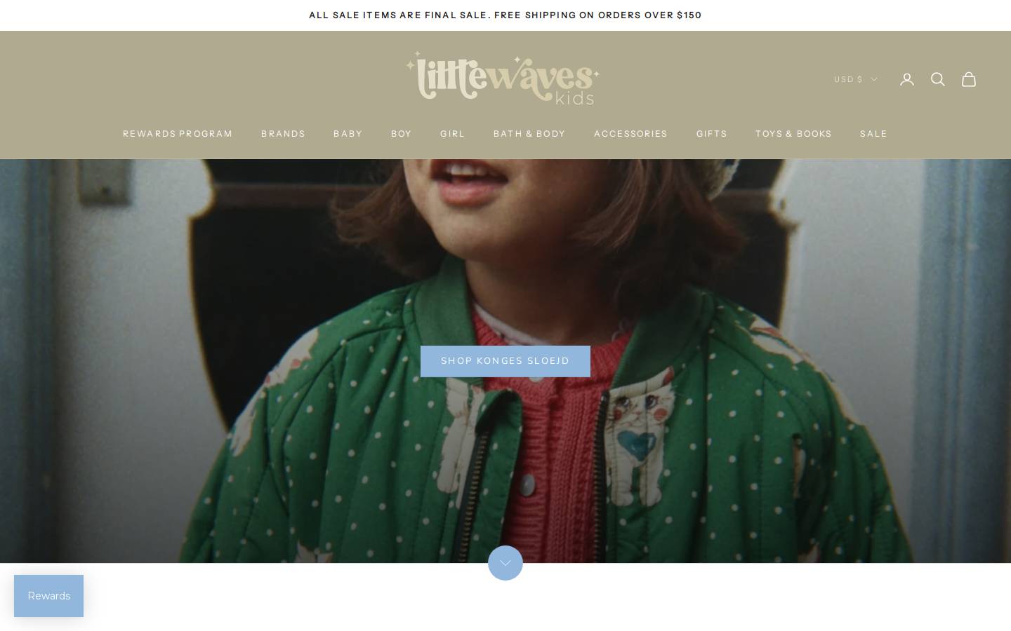 littlewaveskids.com homepage screenshot