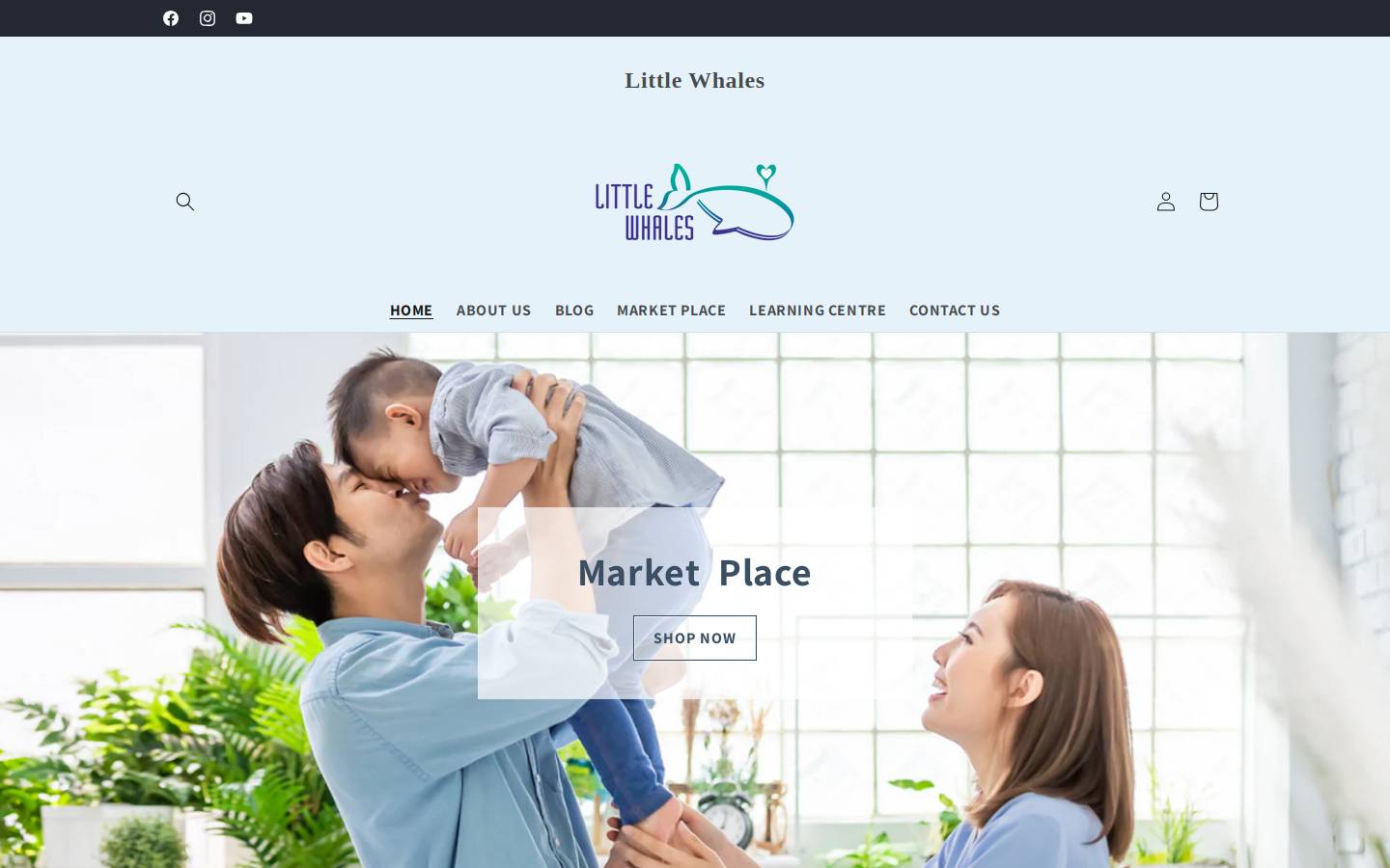 littlewhales.com.au homepage screenshot