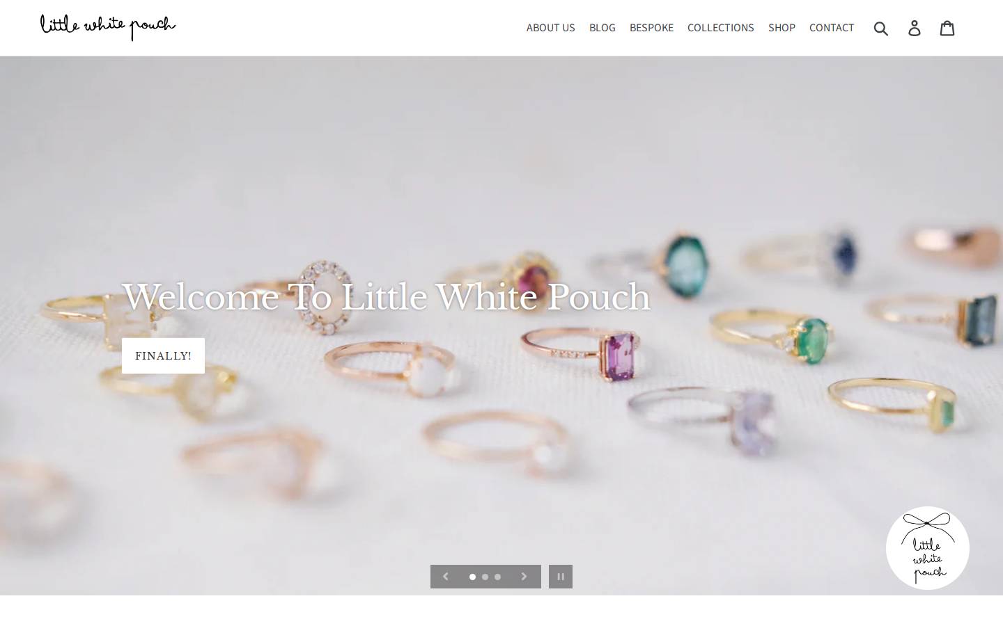 littlewhitepouch.com homepage screenshot