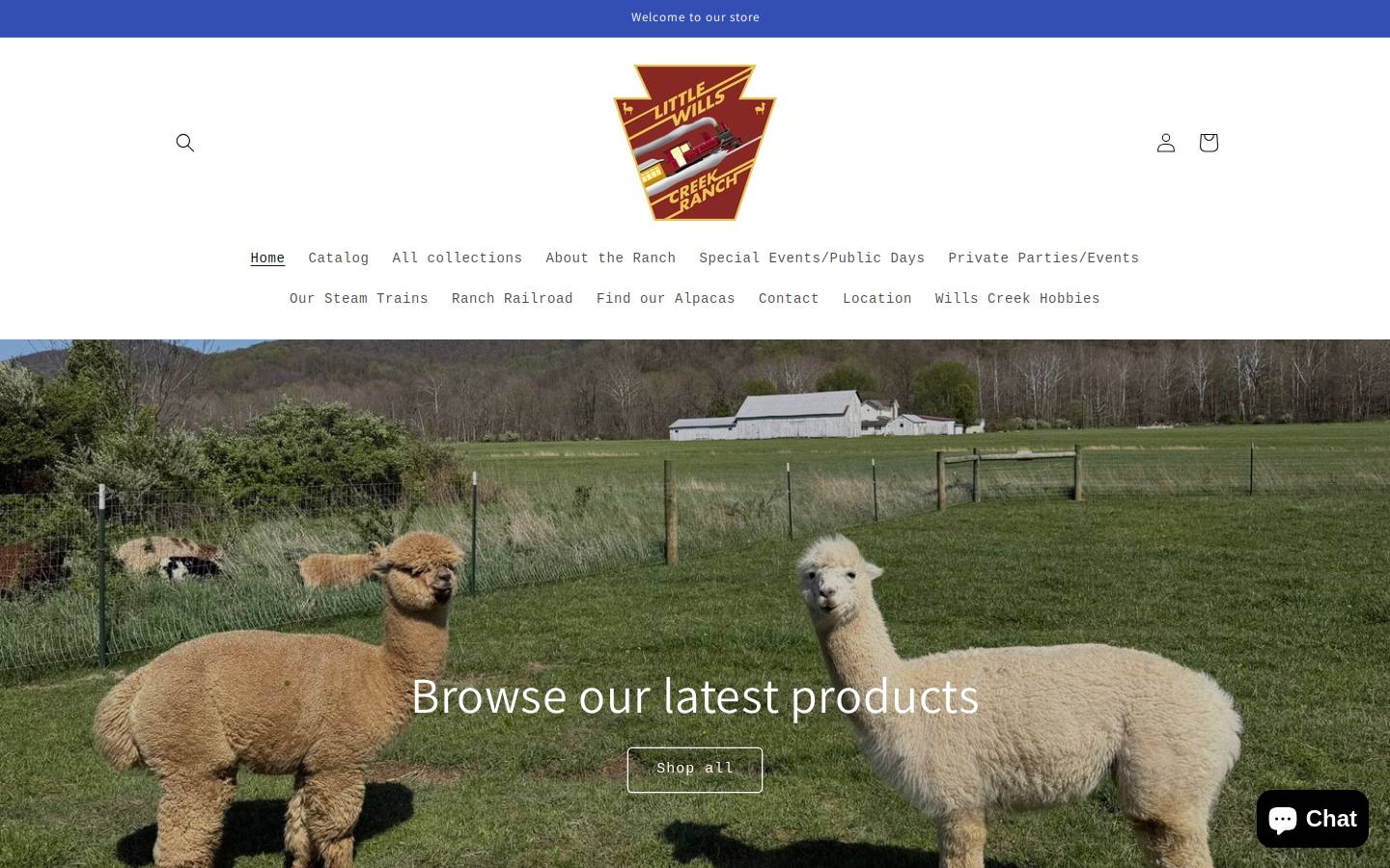 littlewillscreekranch.com homepage screenshot