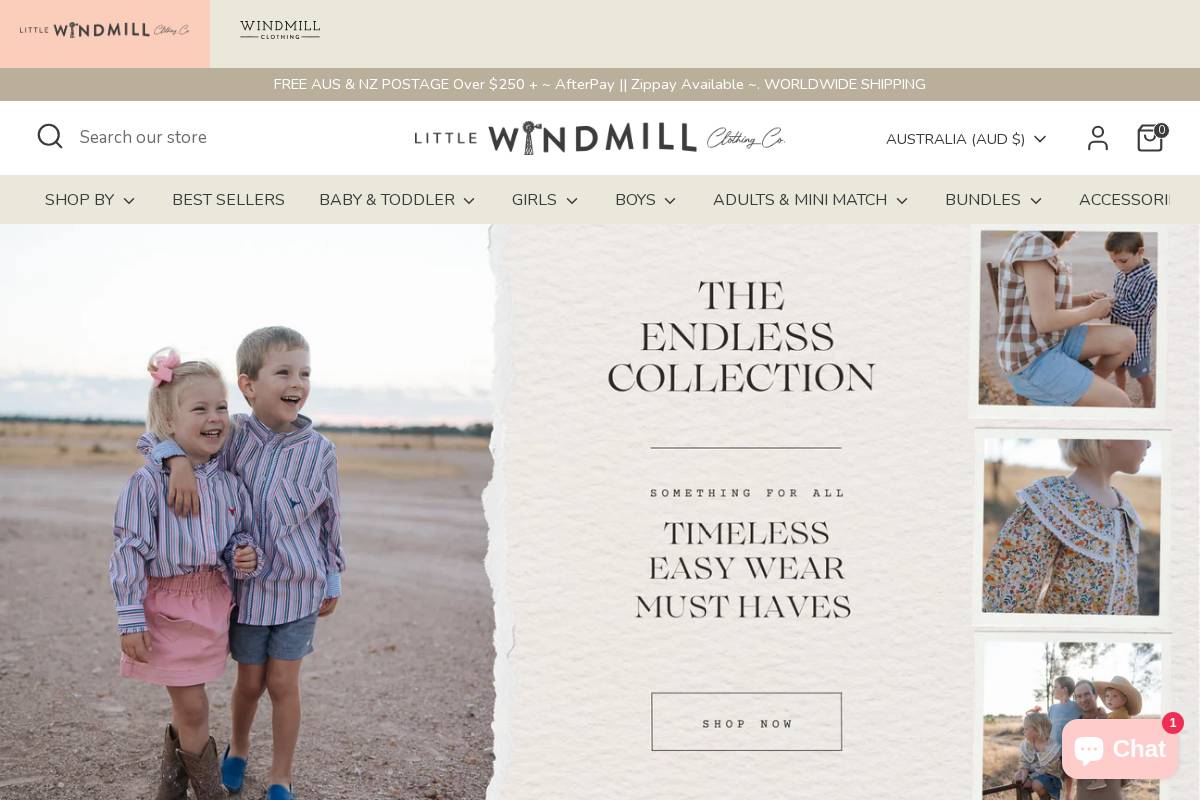 littlewindmillclothingco.com homepage screenshot