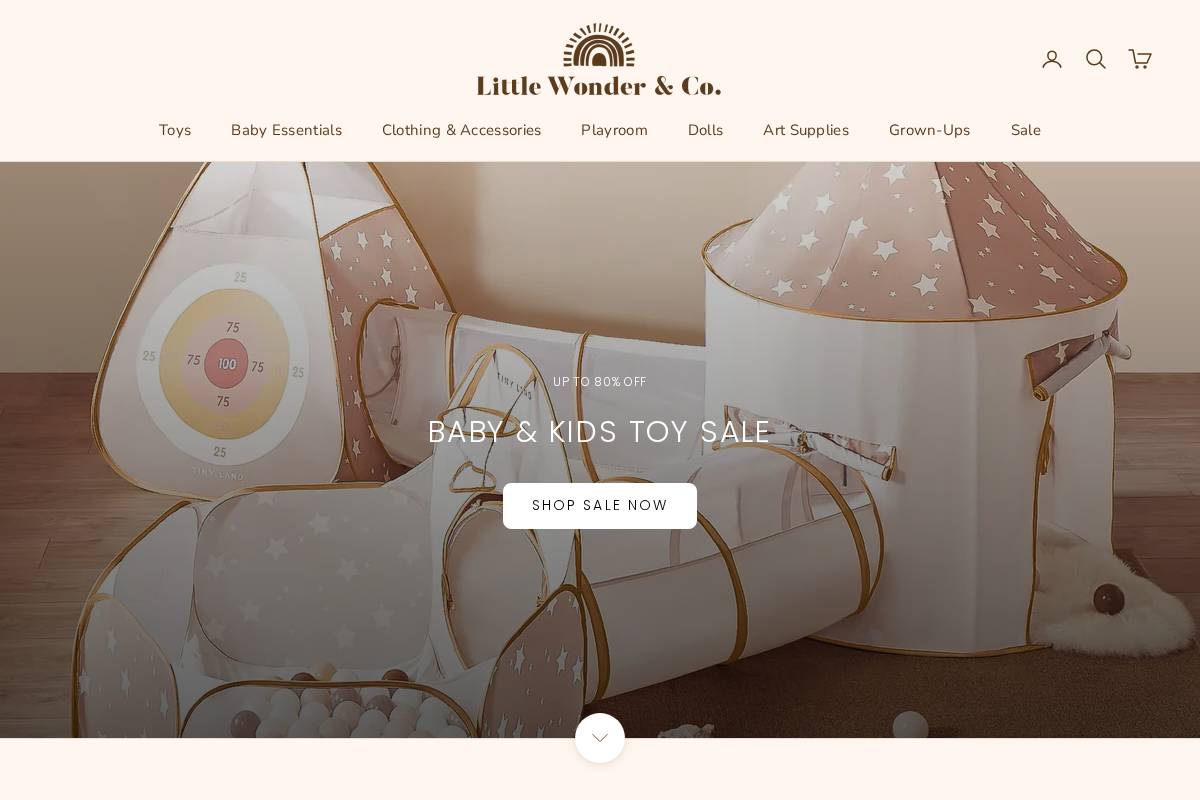 littlewonderandco.com homepage screenshot