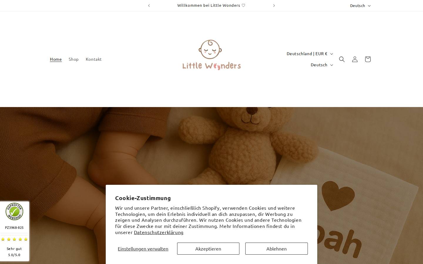 littlewondersshop.com homepage screenshot