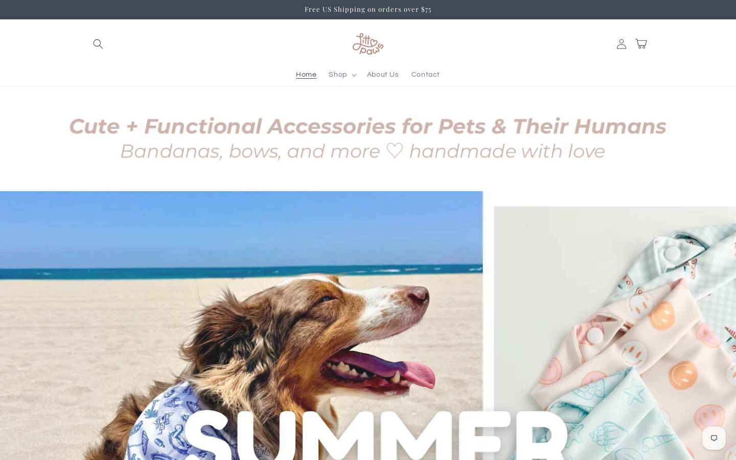 littopaws.com homepage screenshot