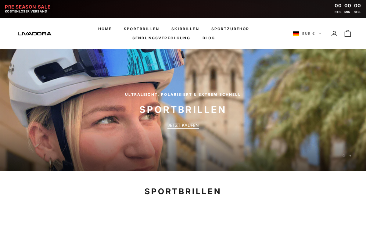 Livadora homepage screenshot