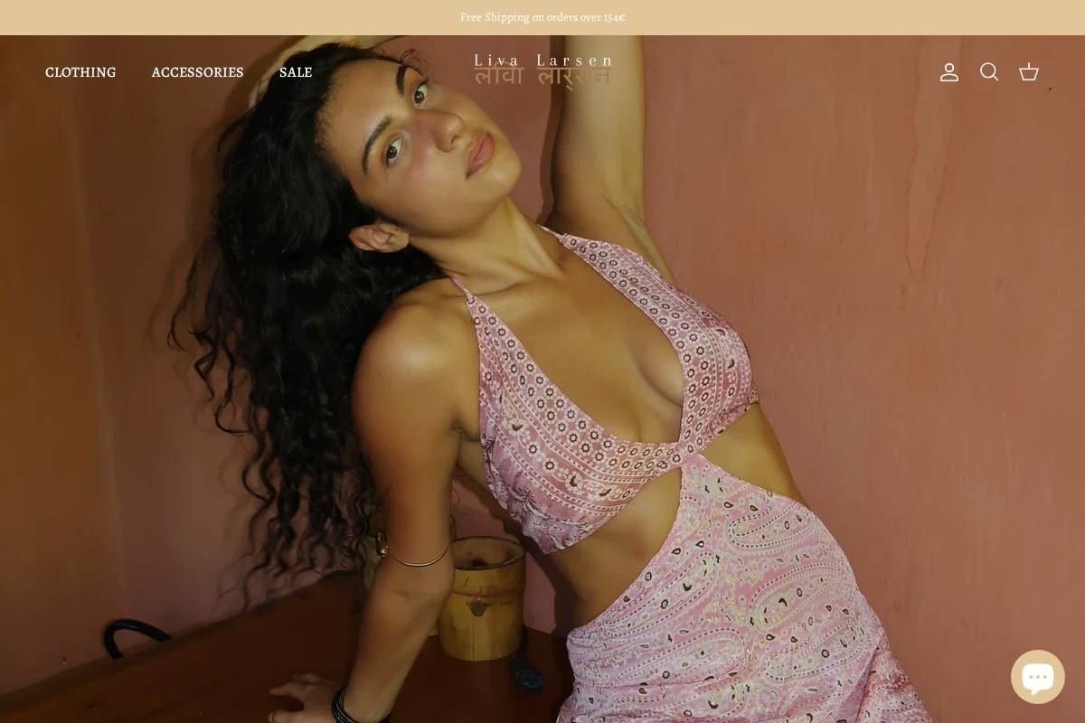 Liva Larsen homepage screenshot