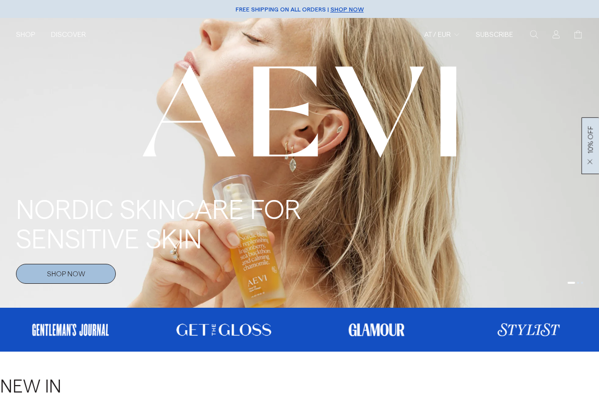 Aevi Wellness homepage screenshot