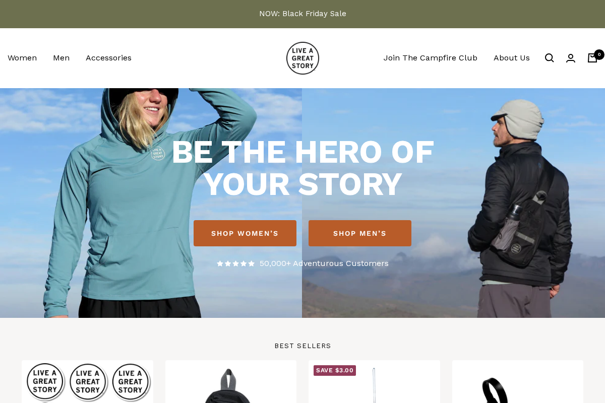 LIVE A GREAT STORY homepage screenshot